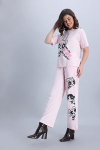 Zivame Power Puff Knit Cotton Loungewear Set - Barely Pink — thumbnail 3
